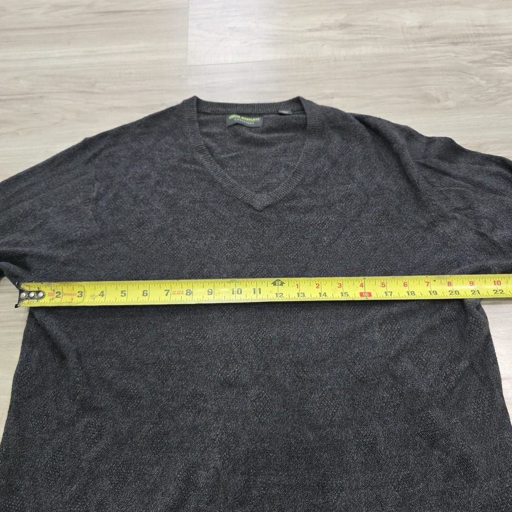 John Bartlett Consensus Sweater V Neck Pullover Gray Acrylic Mens Large - Picture 6 of 8